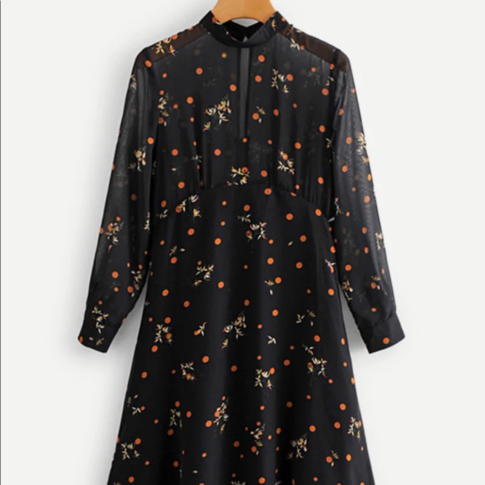 Floral vintage bohemian dress (size s)